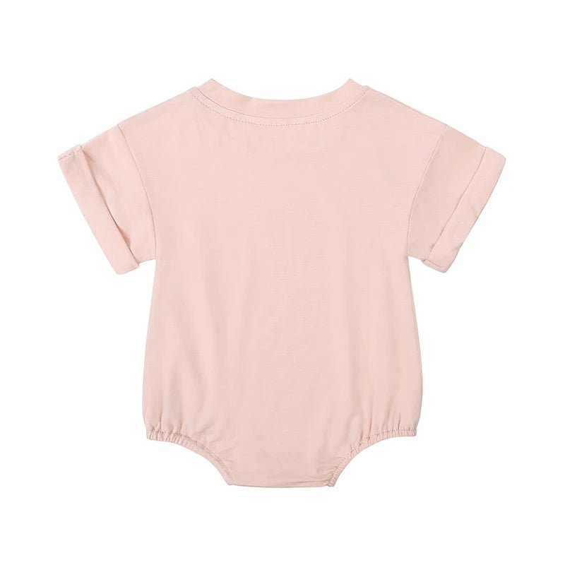 Infant Bamboo Fiber Romper Summer Essential Solid Color Customized T-Shirt Short Sleeve Newborn Bodysuit Baby Jumpsuit 3 - 24 Months - BabyHaven