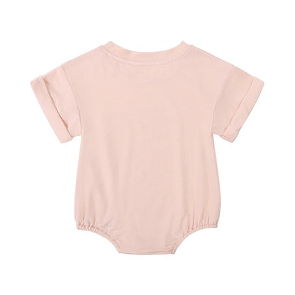Infant Bamboo Fiber Romper Summer Essential Solid Color Customized T-Shirt Short Sleeve Newborn Bodysuit Baby Jumpsuit 3 - 24 Months - BabyHaven