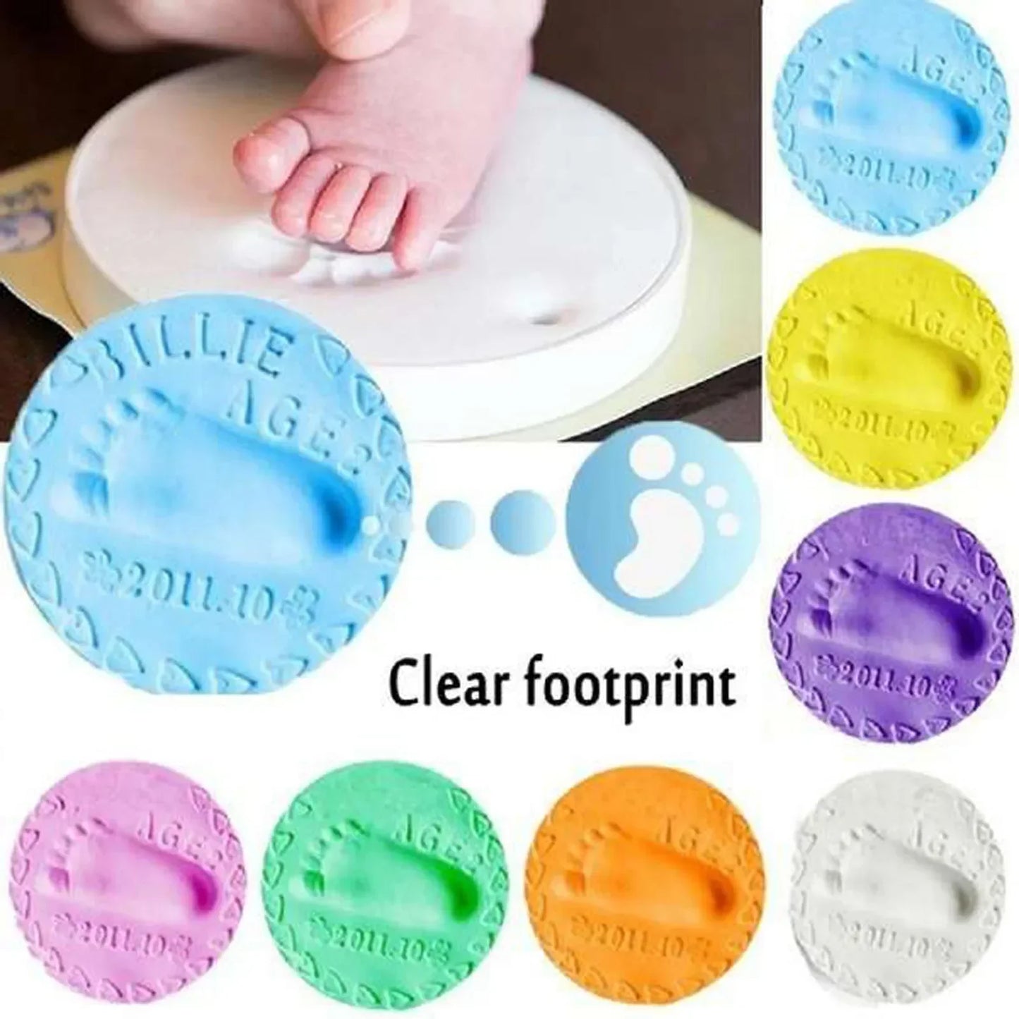 20/40g Baby DIY Hand and Footprint Soft Clay Fluffy Material