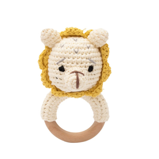1pc Baby Rattles Crochet Bunny Rattle Toy Wood Ring Baby Teether Rodent Baby Gym Mobile Rattles Newborn Educational Toys Gifts - BabyHaven