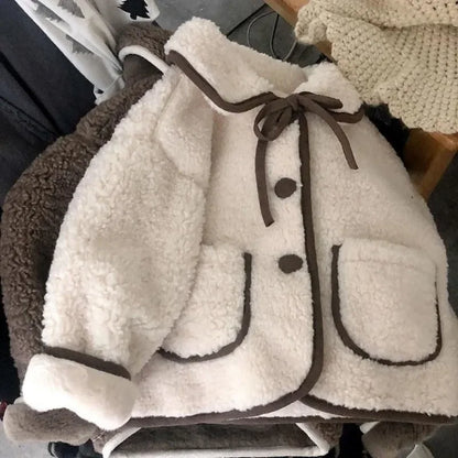 Baby Girls Warm Winter Coats Faux Fur Teddy Coat Lamb Kids Clothes Infant Overcoat Snow Suit Girls Boys Clothing 2 3 4 6 7 Years