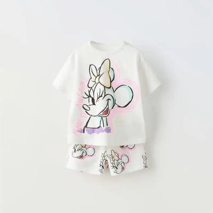 Simba Printed Boys Tracksuit Summer Short Sleeve Suit Children's Loose Fashion Baby T-Shirt Outfit - BabyHaven