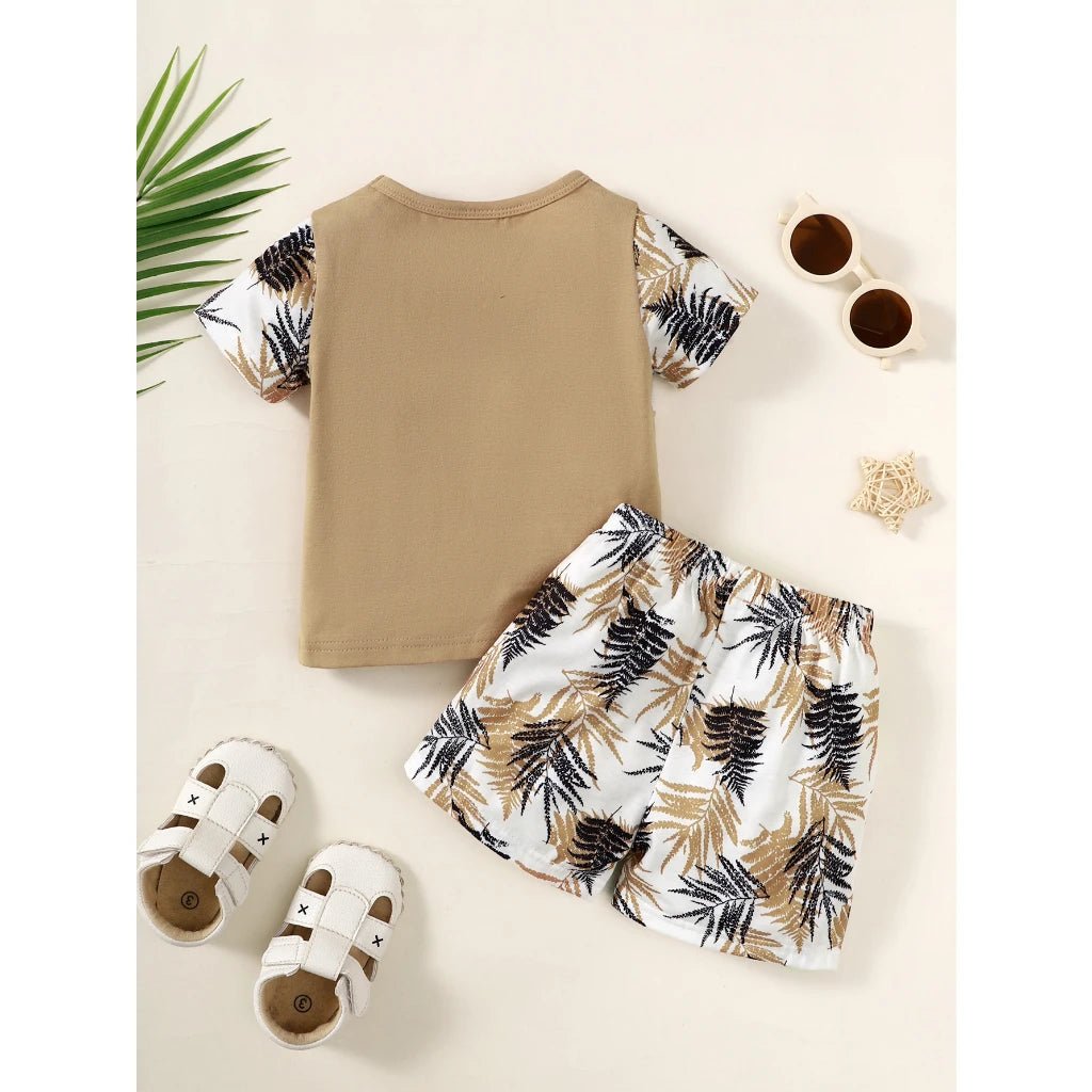 Baby Boy Clothes Set Short Sleeves Top Shorts 2PCS - BabyHaven