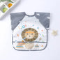 Baby Bibs Cute Colorful Cartoon Waterproof Bib Infant Eating Children Drawing Long Sleeve Pocket Apron Self Feeding Baby 0-3Y