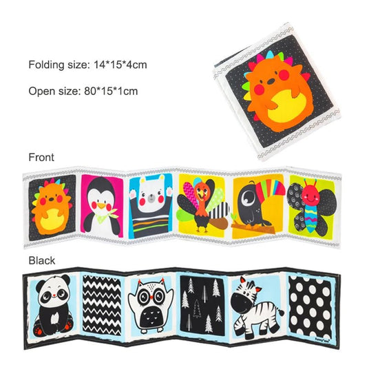 Sensory Cloth Book Baby Toys 0 12 Months Black White Montessori - BabyHaven
