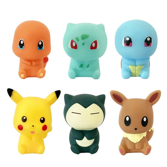 Pokemon Pikachu 6pcs Water Toys Squeak Float Bath Toy Set - BabyHaven