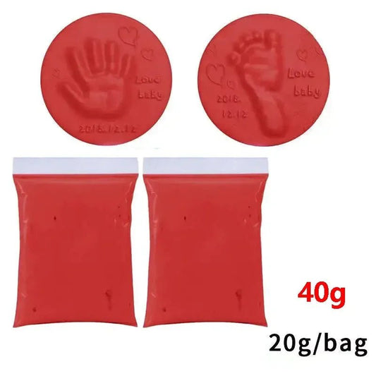 20/40g Baby DIY Hand and Footprint Soft Clay Fluffy Material - BabyHaven