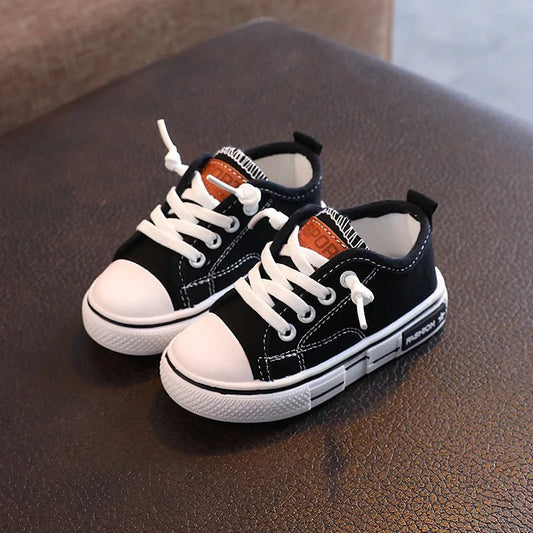 Spring New Kids Canvas Shoes Solid Red Unisex Sneakers - BabyHaven