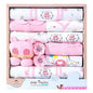 18 Piece Newborn Baby Girl Clothes Set 100% Cotton Gift