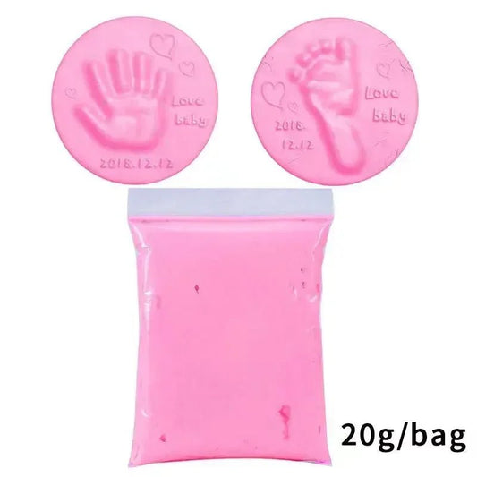 20/40g Baby DIY Hand and Footprint Soft Clay Fluffy Material - BabyHaven