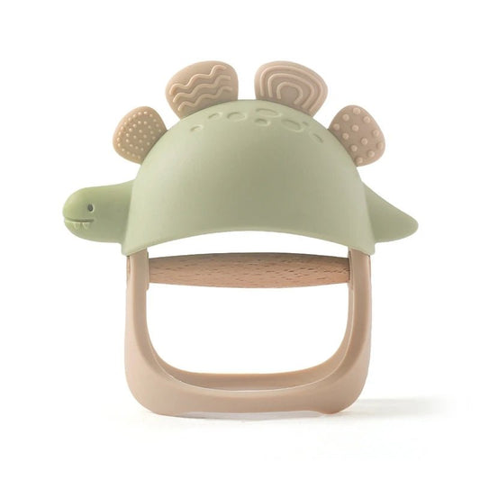 Baby Dinosaur teether Silicone baby toys 0 12 months newborn things Gloves Anti - lost Toys Soft material Silicone baby teether - BabyHaven