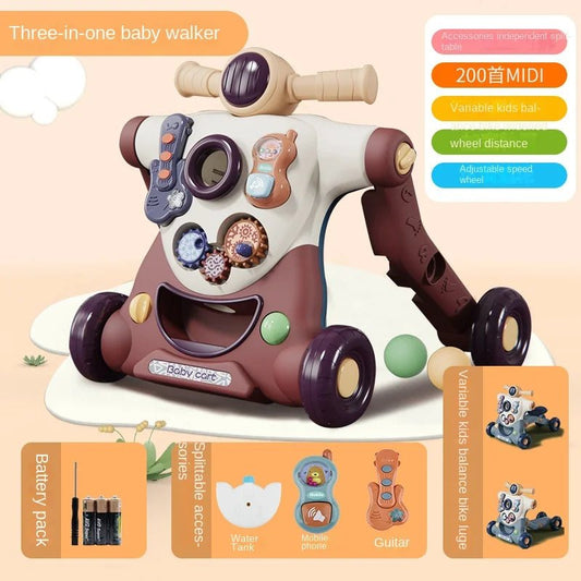 LazyChild Baby Walker Trolley Multi - Function Three - In - One - BabyHaven
