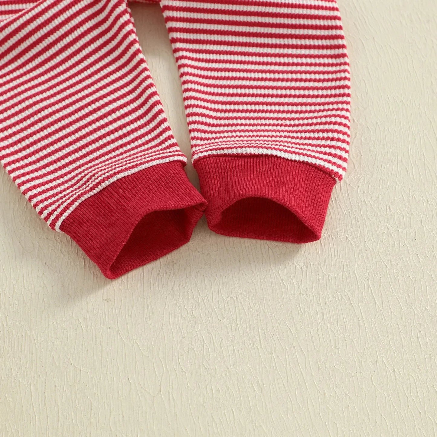 2025 Christmas Baby Boy Clothes Cotton 2Pcs Sets 0-3Y Newborn Baby Girls Reindeer Embroidery Striped Sweatshirt and Pants Outfit