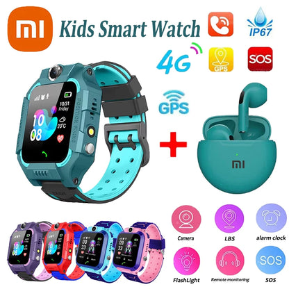 Kids Smart Watch SOS Antil-lost GPS Location Camera Sim Card Call IP67 Waterproof Smart Watch For Ios Android Kids Gift