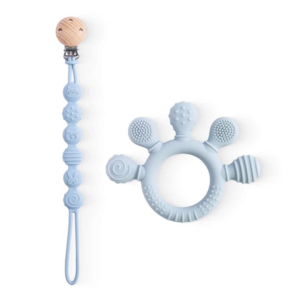 1pc Silicone Teether Food Grade Baby 0 - 12 Toys for Toddlers - BabyHaven