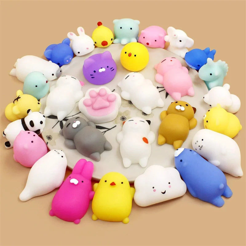 50-5PCS Mochi Squishies Kawaii Animal Stress Relief Toys