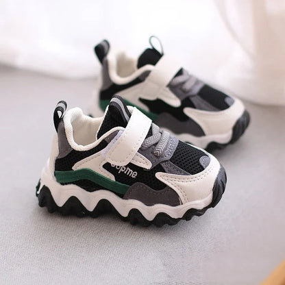 2024 Spring Autumn New Kids Sport Shoes Fashion Cross-tied Mesh Breathable Boys Sneakers Children Girls Outdoor Running Shoes