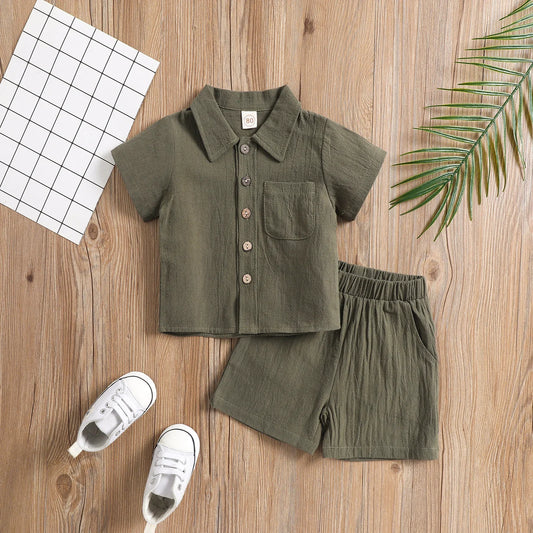 Baby Boy Summer Clothes Toddler Infant T-Shirt Shorts Set - BabyHaven