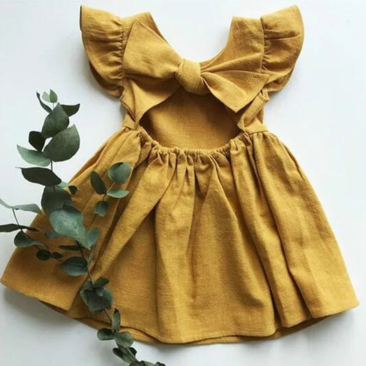 0 - 5Yrs Children Girls Ruffles Dress Casual Summer Outfit - BabyHaven