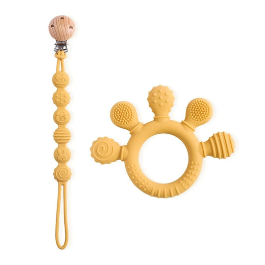 1pc Silicone Teether Food Grade Baby 0 - 12 Toys for Toddlers - BabyHaven
