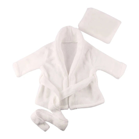 Baby Photography Props Baby Hooded Robe With Belt Bathrobes Bath Towel Cucumber slipper Set Creative Photo Outfit for 0 - 3 Moths - BabyHaven