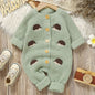 Infant And Toddler Knitted Hedgehog Pattern Body Suit Cozy