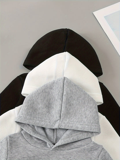Set of 3 Hooded Sweatshirts with New York Brooklyn Los Angeles Prints - BabyHaven