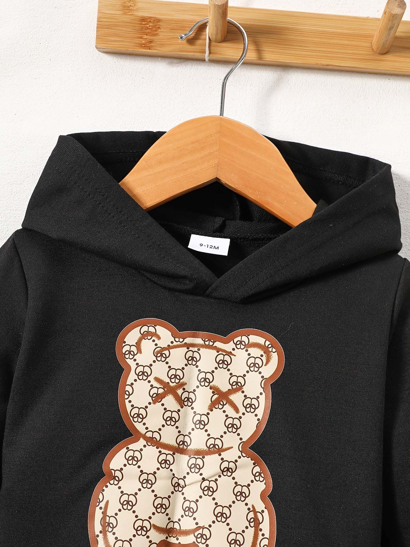 Playful Paws Cozy Bear Print Sweatshirt detail featuring whimsical bear design.