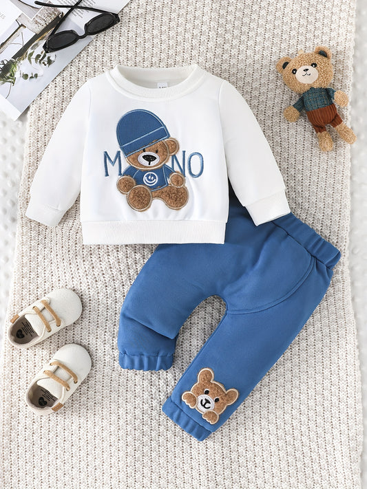 Bear Essentials: Fun 2-Piece Outfit Set For Boys