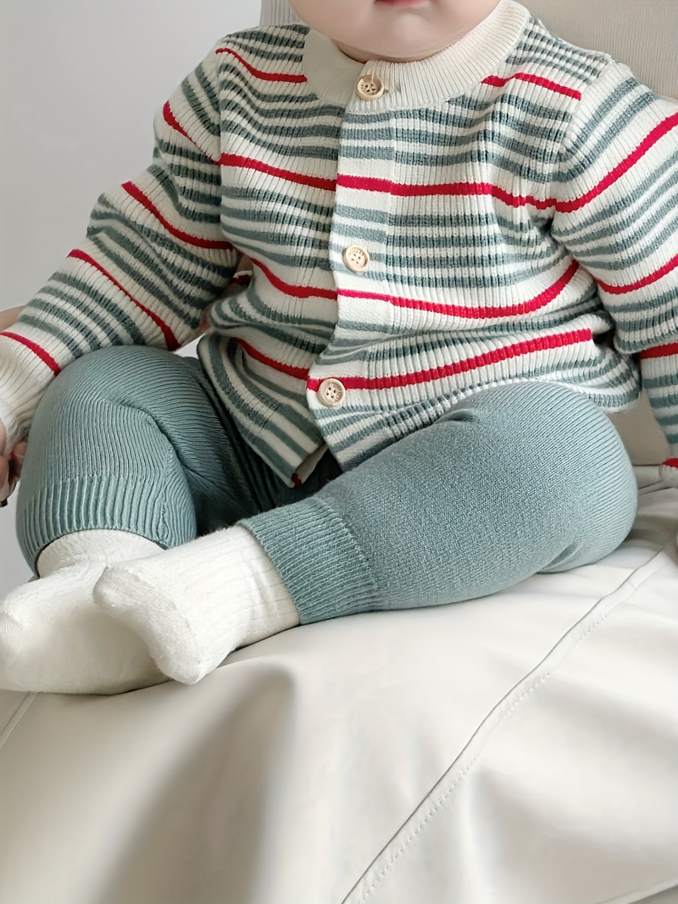 Stripes Of Joy Adorable Baby Set With Shirt And Pants