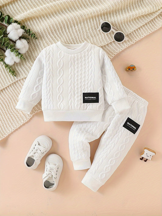 Fresh And Clean 2-Piece White Outfit For Kids Comfort