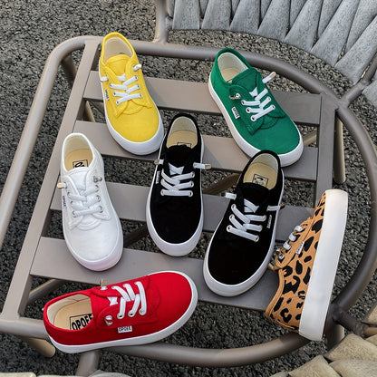 Youngsters' Fashion Canvas Shoes - Breathable Slip-On Low Tops