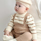 Effortlessly Stylish 3-Piece Set With Overall And Beret