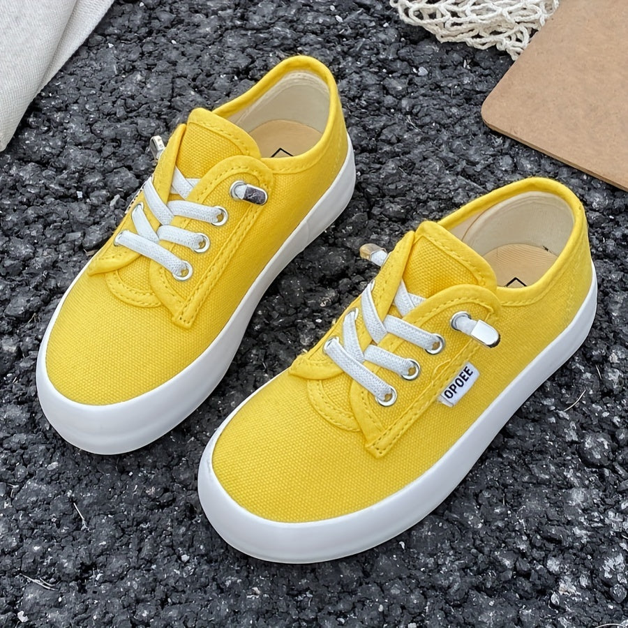 Youngsters' Fashion Canvas Shoes - Breathable Slip-On Low Tops