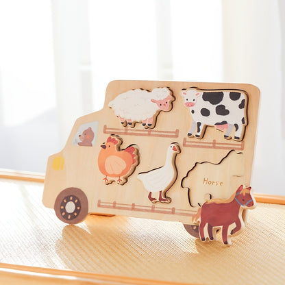 Wooden Farm Puzzle for Kids - Fun Learning Toy