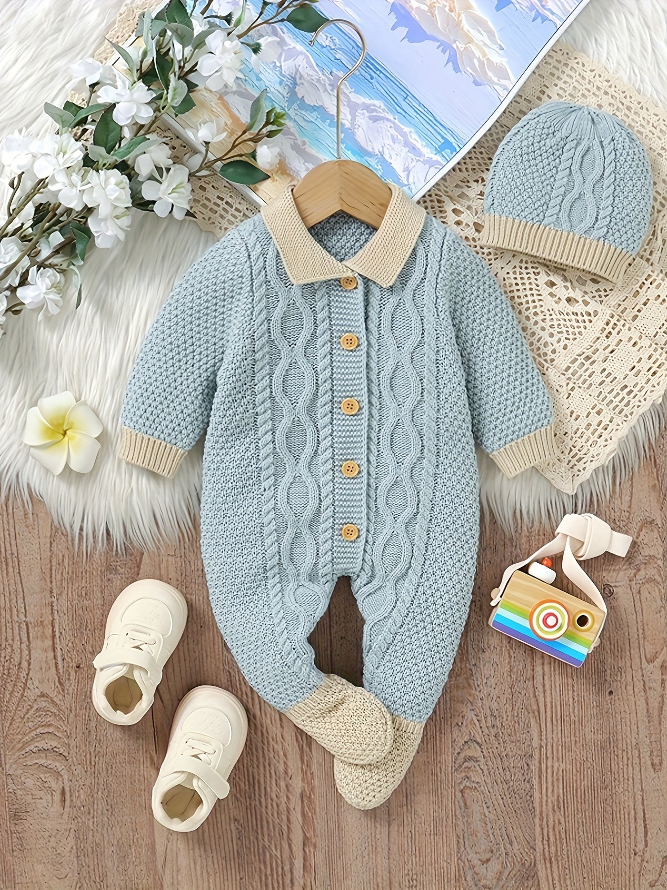 Soft Baby Set With Cozy Knit Design For Winter Warmth