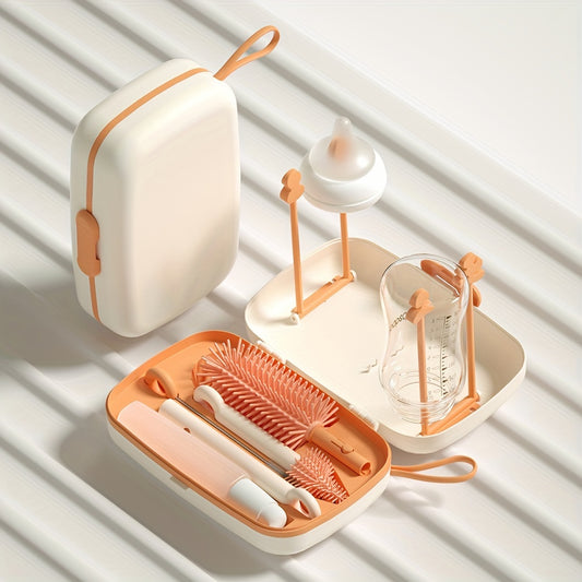 Silicone Bottle And Pacifier Brush Set With Storage Box