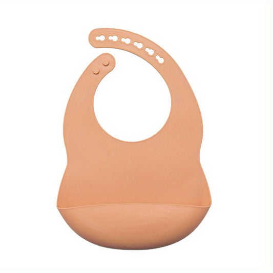 Mess-Free Meals: 1pc Silicone Bib for Easy Cleanup