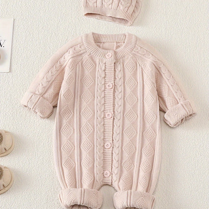 Complete Comfort Baby Romper With Cute Hat Included Set