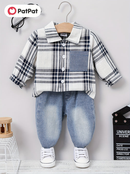 Denim Duo: 2-Piece Set For Stylish Boys Under 12