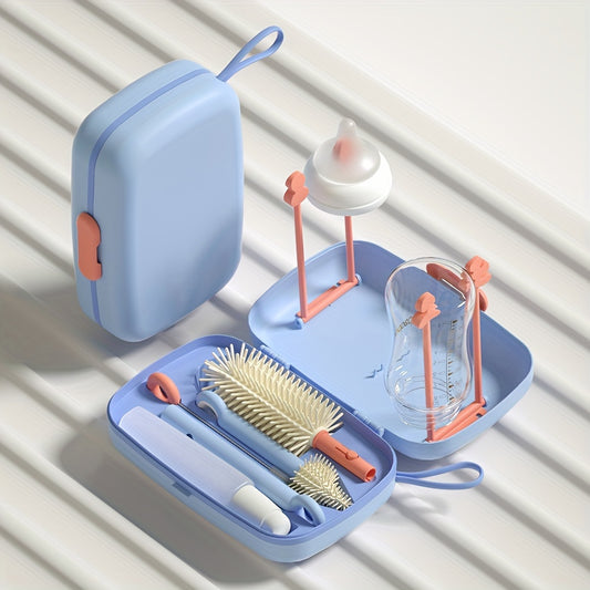 Silicone Bottle And Pacifier Brush Set With Storage Box