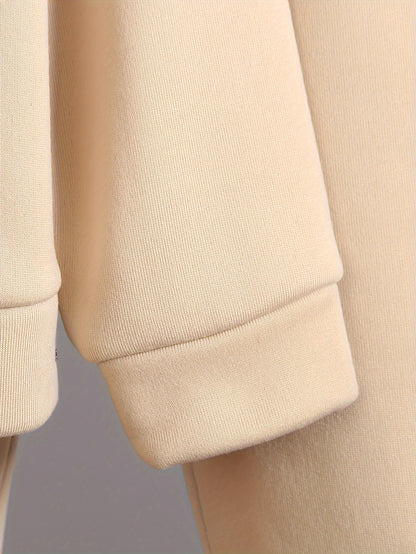 Men's Toddler Autumn and Winter Casual 3 Piece Set Beige Zip Up Hoodie Vest Long Sleeve Sweatpants with M Logo Polyester Blend Knit Fabric Stylish Toddler Outfit